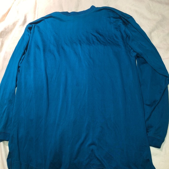 100% silk Royal blue long sleeve - Picture 3 of 3